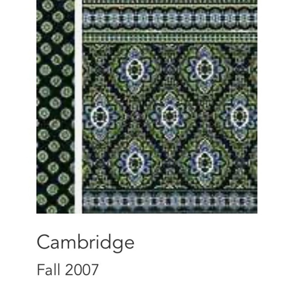 VERA BRADLEY Cambridge On The Go Crossbody Navy Blue Green Commuter Y2K 2007 - Picture 13 of 13